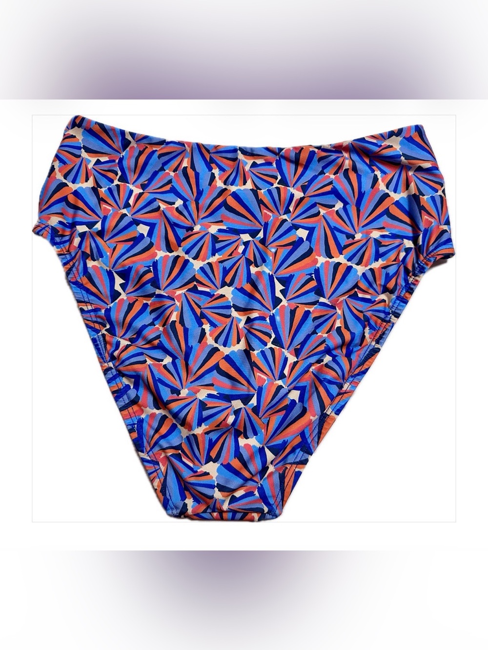 NWT Women’s Patterned Bikini Bottoms in Blue & Orange print